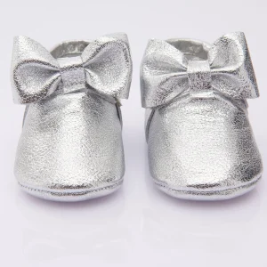 Silver Bow Booties