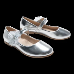 Silver Haile Rhinestone Flower Flats