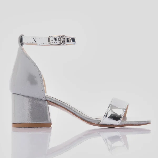 Silver Sandal-Strap Heels