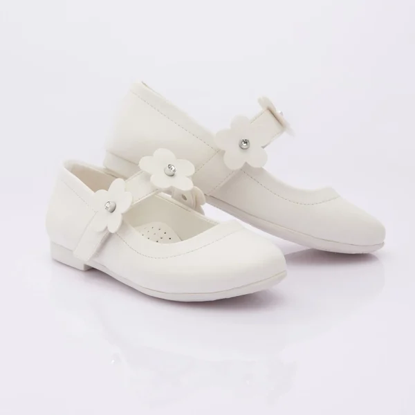 Snow White Flower Strap Flats