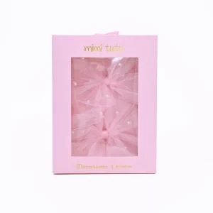 Tulle Bow Pearl Accented Hairclip Set