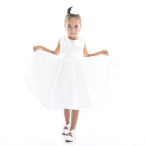 White Adeline Satin Dress