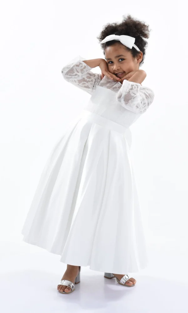 White Arcadia Satin Dress