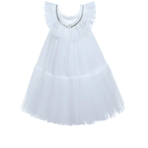 White Beckwith Ruffle Dress