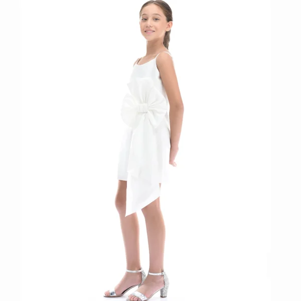 White Bow Livonia Dress