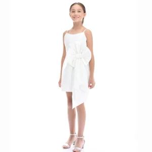 White Bow Livonia Dress