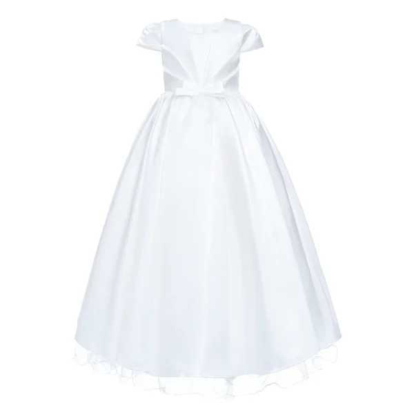 White Bow Long Brea Dress