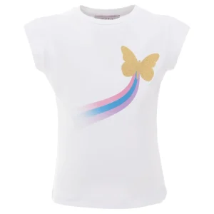 White Butterfly Rainbow T-Shirt