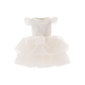 White Collina Teacup Ruffle Dress