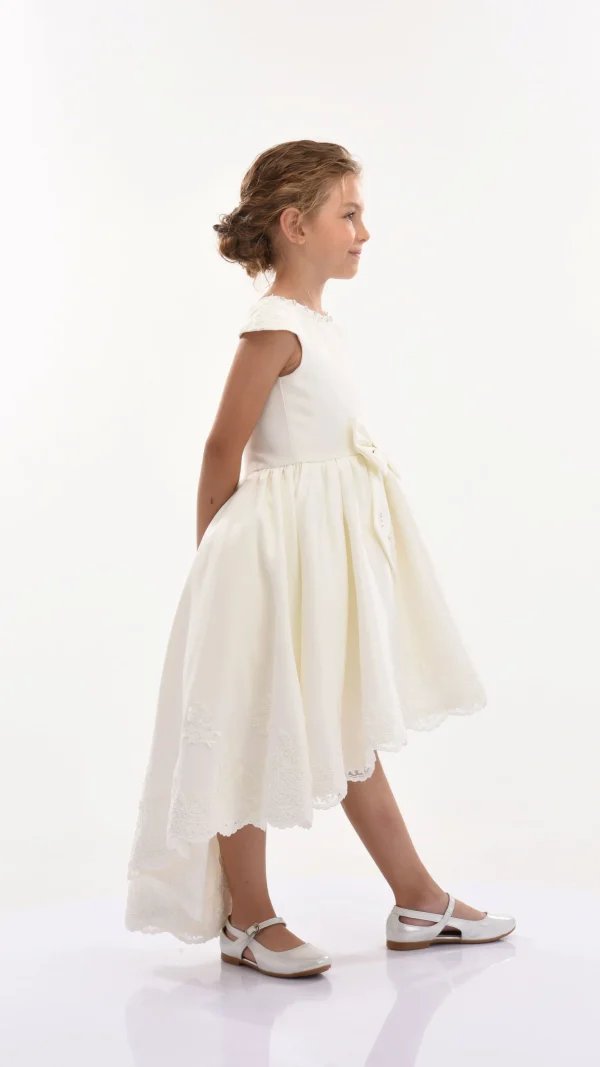 White Cresci Hilo Bow Dress