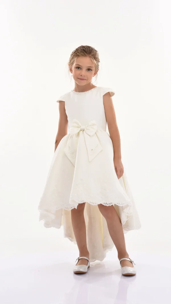 White Cresci Hilo Bow Dress