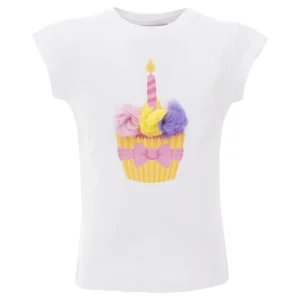 White Cupcake N Candle T-Shirt