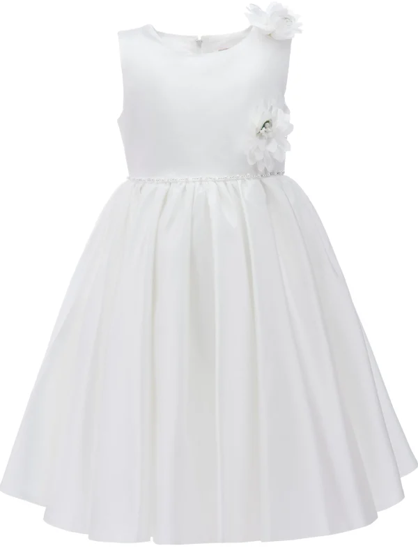 White Denali Satin Dress