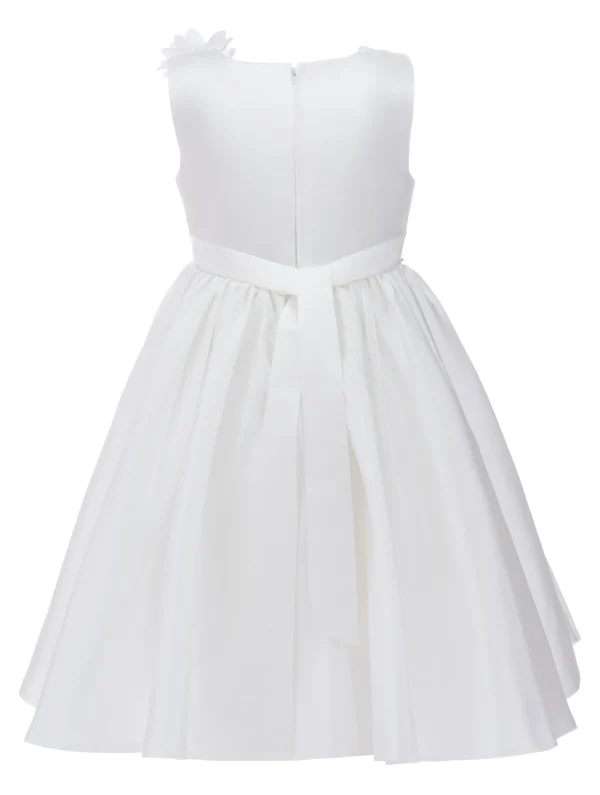 White Denali Satin Dress