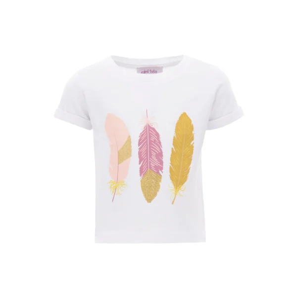 White Feather Graphic T-Shirt