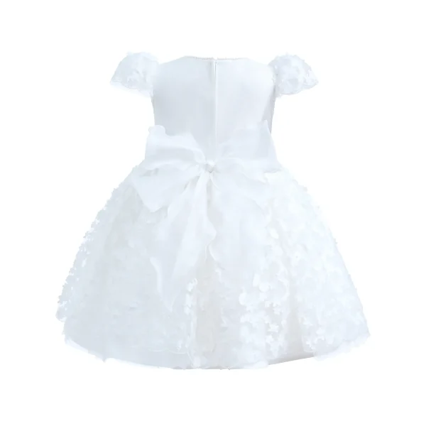 White Floral Bow Upton Dress