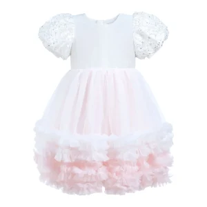 White Gem Teacup Dress