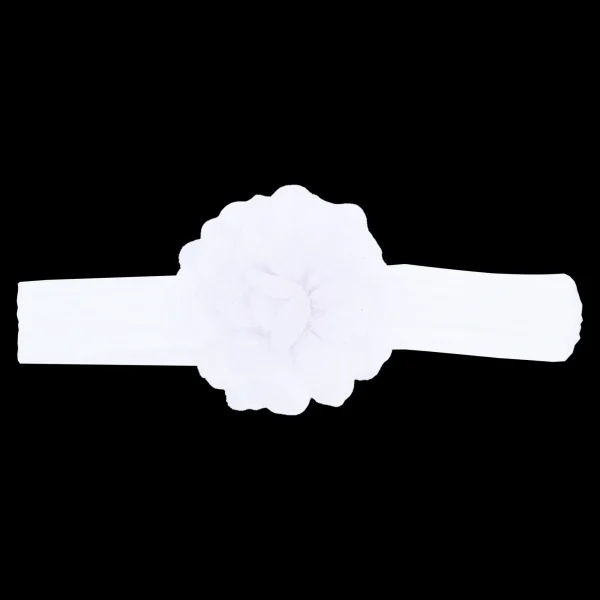 White Glistening Flower Headband