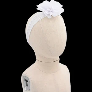 White Glistening Flower Headband