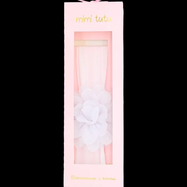 White Glistening Flower Headband