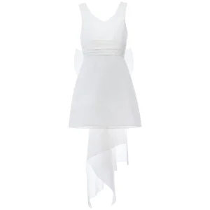 White Isabel Back Bow Dress