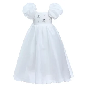 White Janelle Applique Teacup Gown