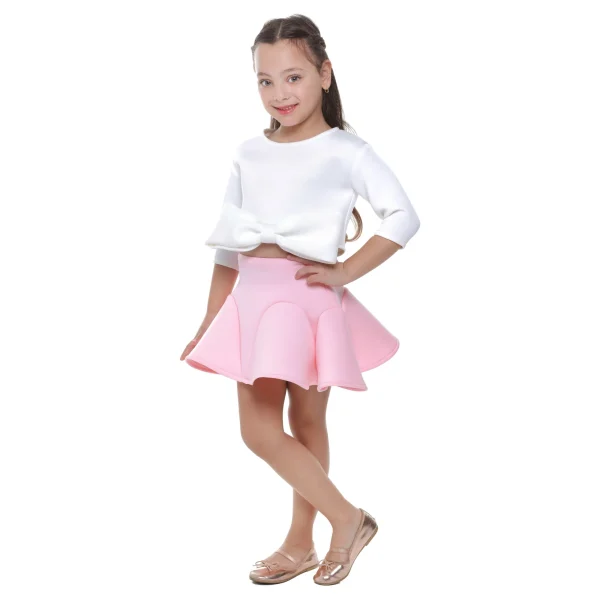 White Jessica Bow Applique Outfit