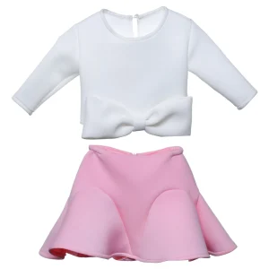 White Jessica Bow Applique Outfit