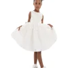 White Kreisler Sequin Bow Rose Dress