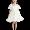 White Laced Tulle Flower Wynfair Dress