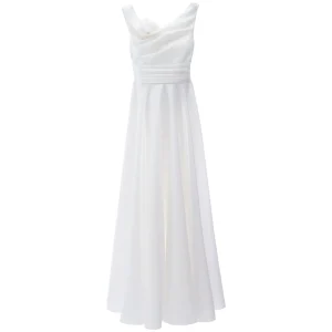 White Lenelle Rose Applique Gown