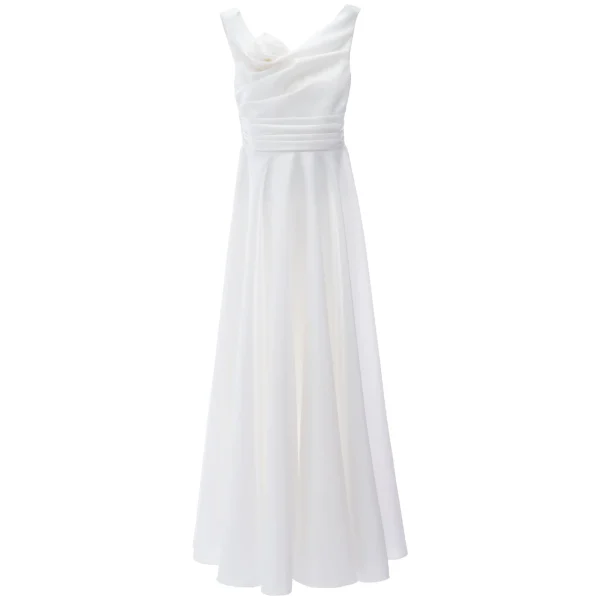 White Lenelle Rose Applique Gown