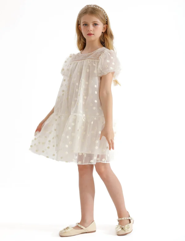 White Perivale Floral Overlay Dress