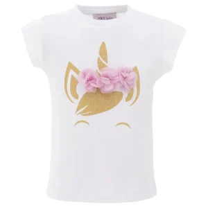 White Pink Tulle Unicorn T-Shirt