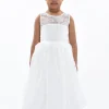 White Rossemere Lace Embroidered Tulle Dress