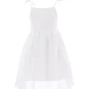 White Shoulder Tie Bow Dress