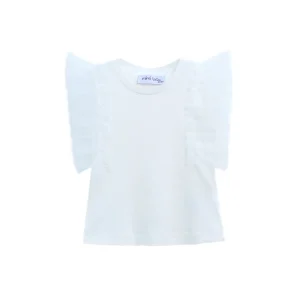 White Tulle Frill T-Shirt