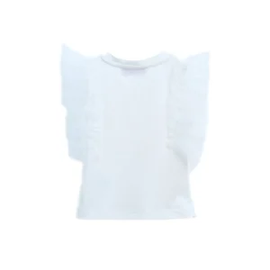 White Tulle Frill T-Shirt