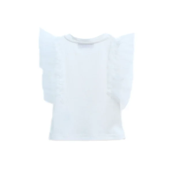 White Tulle Frill T-Shirt