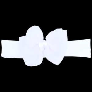 White Tulle Ribbon Headband