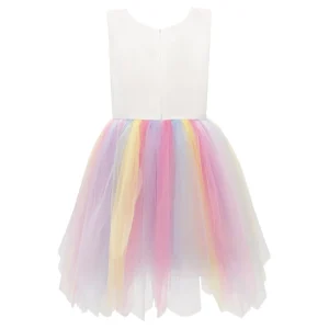 White Unicorn Rainbow Dress