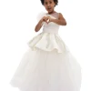 White Villanova Embroidered Tiered Dress