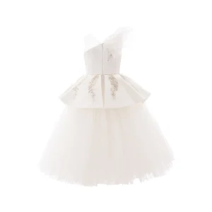 White Villanova Embroidered Tiered Dress