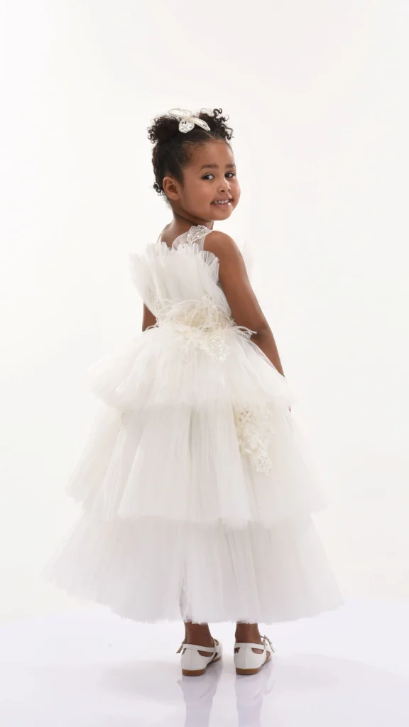 White Zayante Tiered Dress