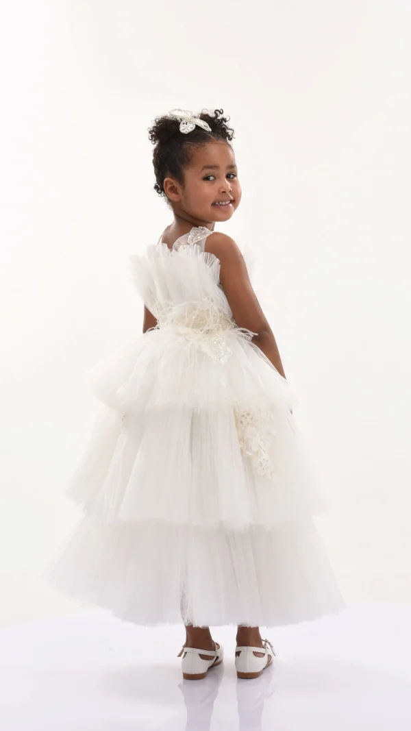 White Zayante Tiered Dress