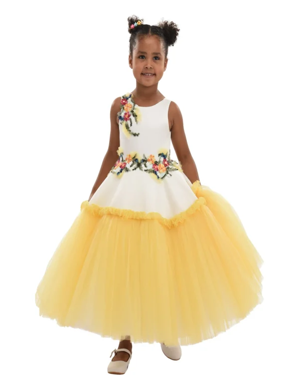 Yellow Aquino Floral Garden Dress