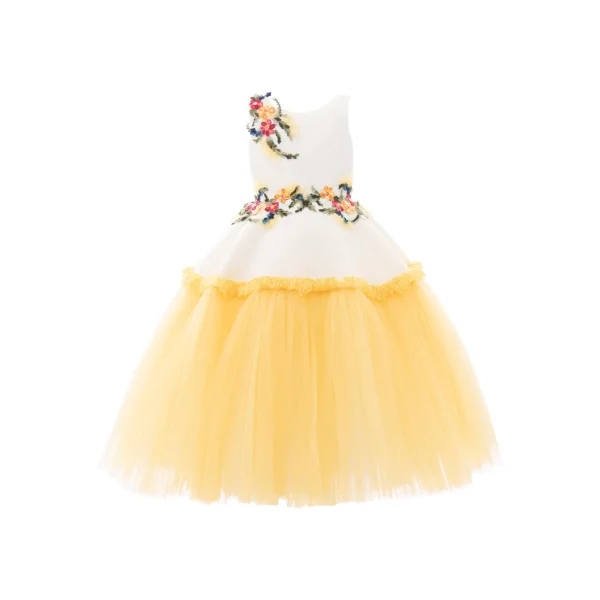 Yellow Aquino Floral Garden Dress