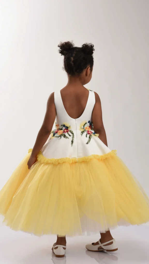 Yellow Aquino Floral Garden Dress