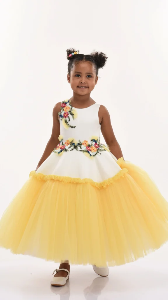 Yellow Aquino Floral Garden Dress