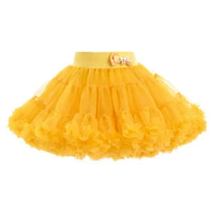 Yellow Canary Bow Tulle Skirt